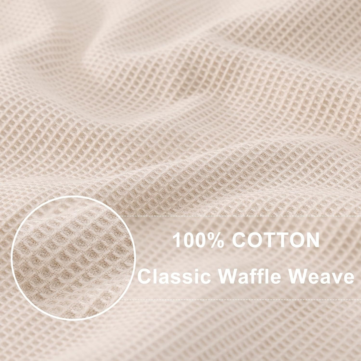 Homaxy 100% Cotton Waffle Weave Dish Cloths - 6 Pack Soft and Absorbent Dish Towels - 12 x 12