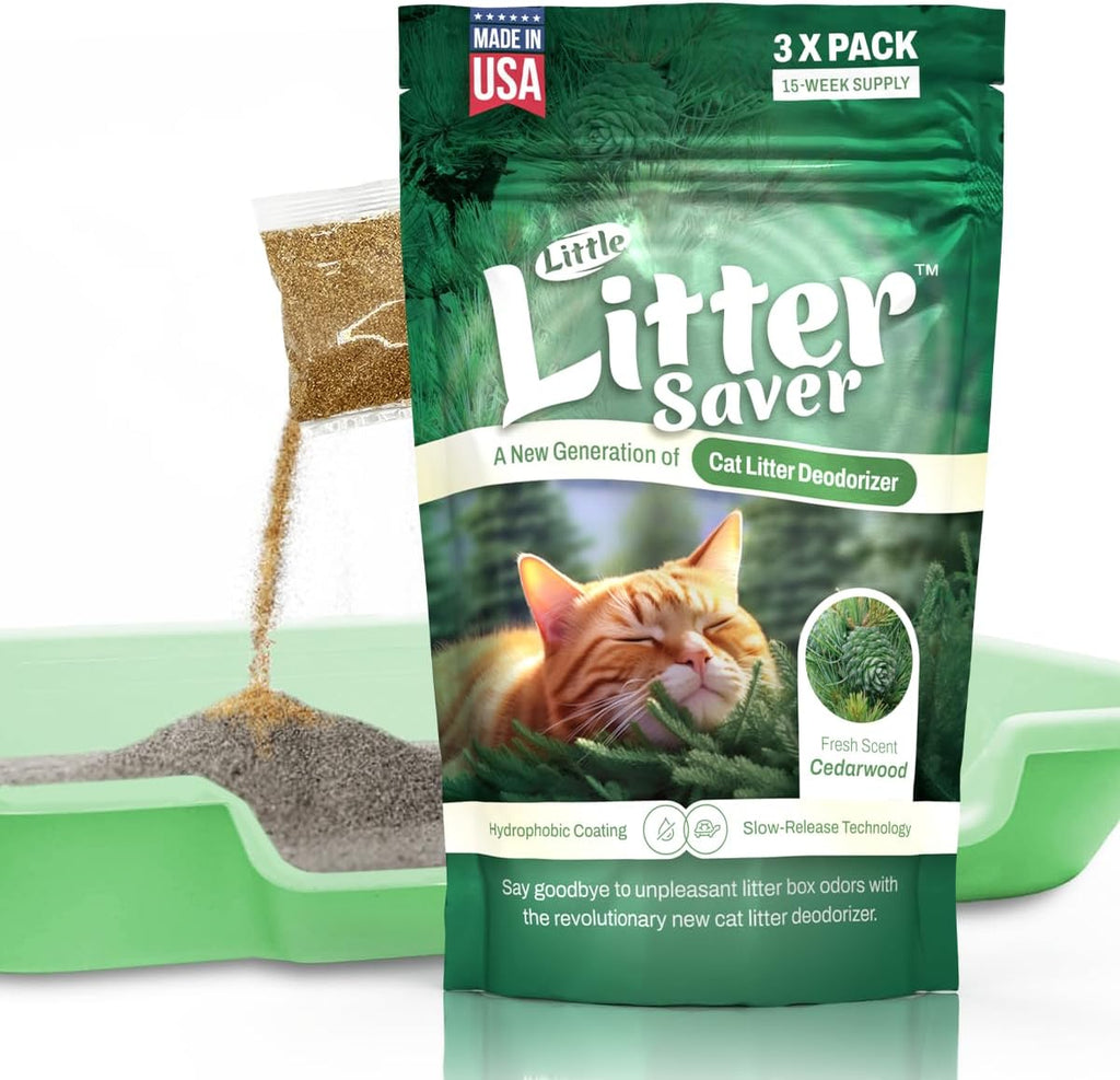 Little Litter Saver | a New Generation Of Cat Litter Box Deodorizer | Unique Formula for Slow