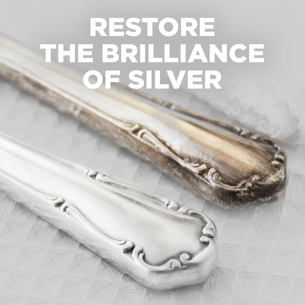 Wright's by Weiman Silver Cleaner and Polish Cream with Polishing Cloth, Ammonia-Free, Gently Clean