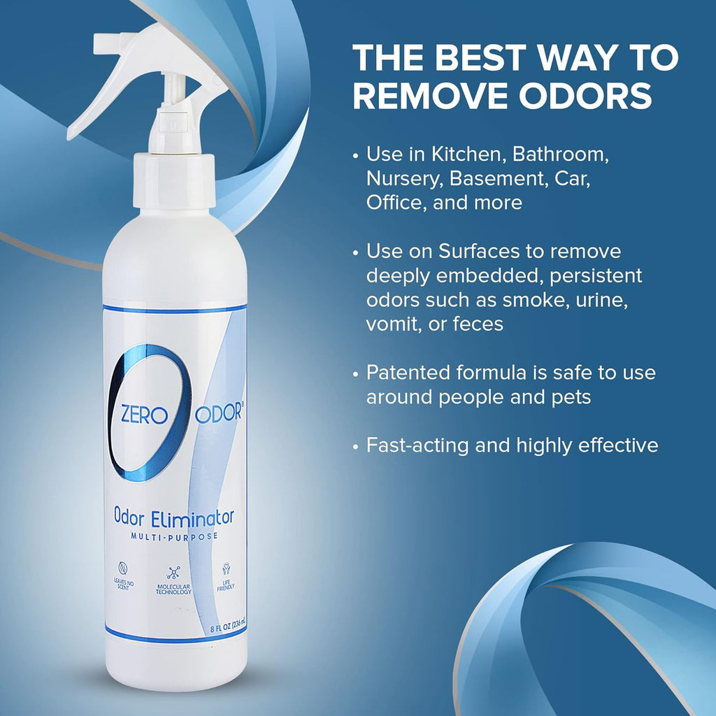 Zero Odor Multi-Purpose Odor Eliminator - Eliminate Air & Surface Odor – Patented Technology Best