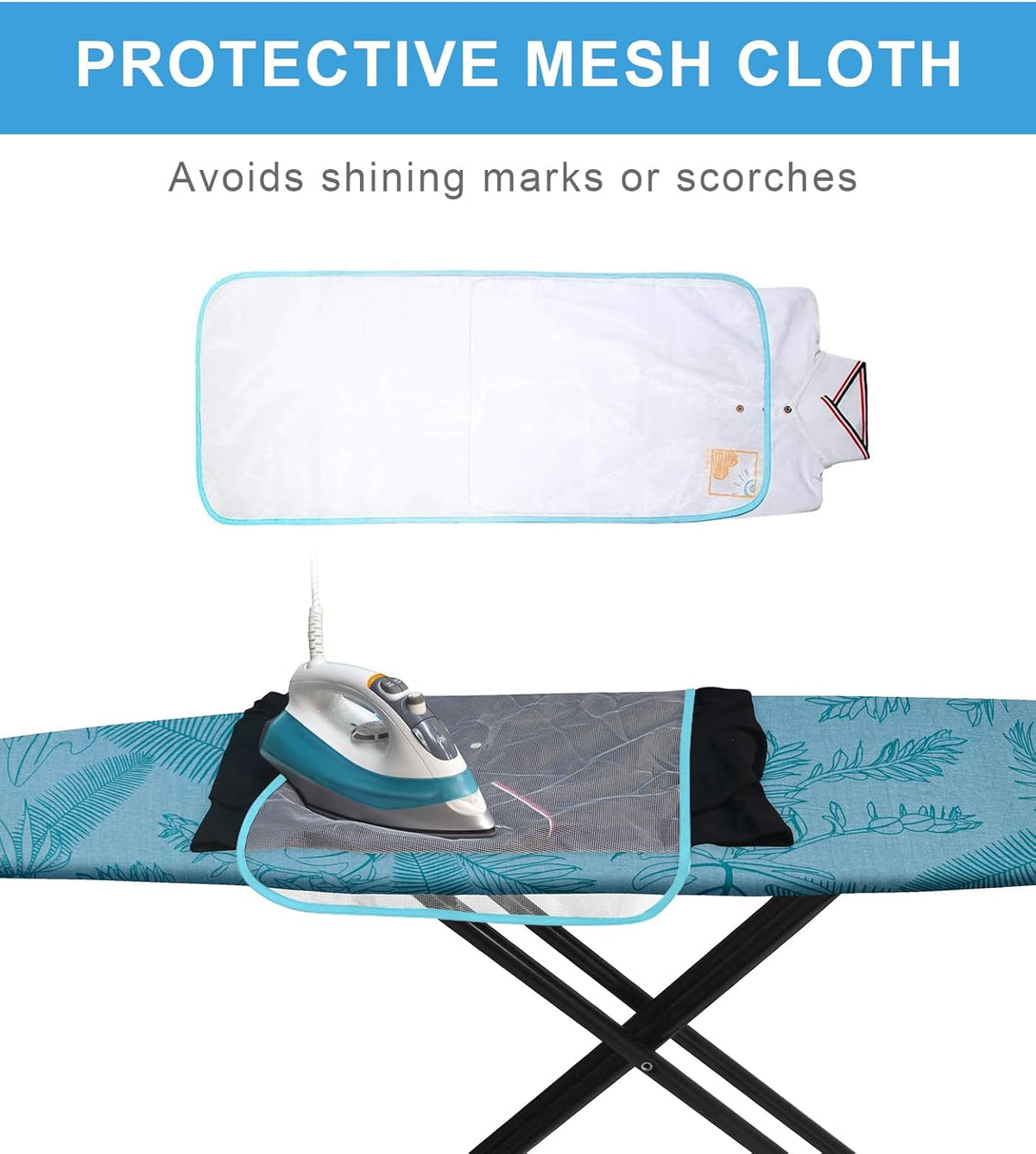 Dalykate Ironing Board Cover and Pad, 15" x 54", Thick Padding, Elastic Edge, Scorch & Stain