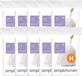 simplehuman Code H 200 Count, Dispenser Pack Custom Fit Liners, Drawstring Trash Bags, 30-35 Liter