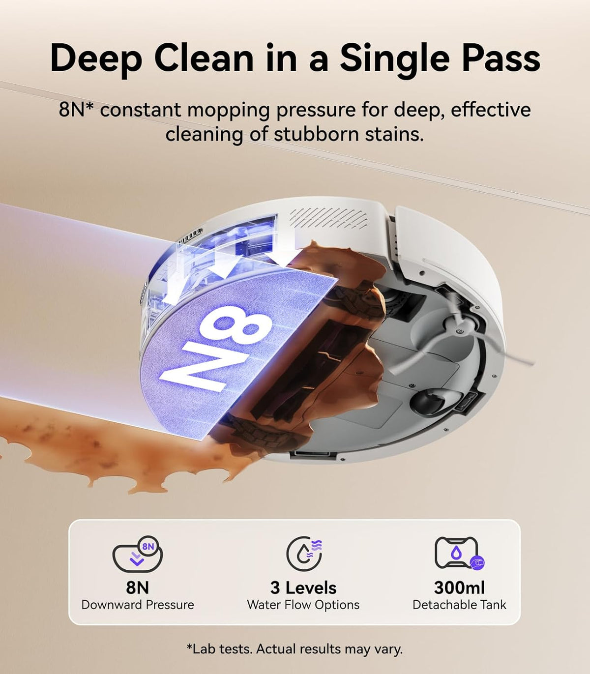 NARWAL Freo S Robot Vacuum and Mop Combo, 8000Pa Suction, 180 Days Hands Free, Self-Emptying Base