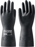 PACIFIC PPE Chemical Resistant Gloves, Heavy Duty Industrial Rubber Gloves, Resist Acid, Alkali and