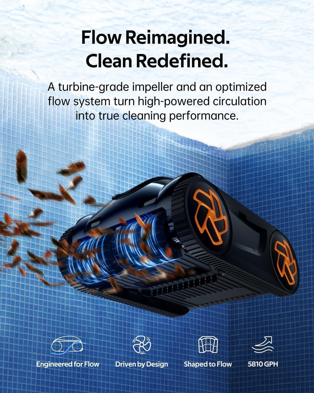(2025 Upgrade) iGarden Pool Cleaner K80, 8H Runtime, Robotic Cordless Pool Vacuum, Smart