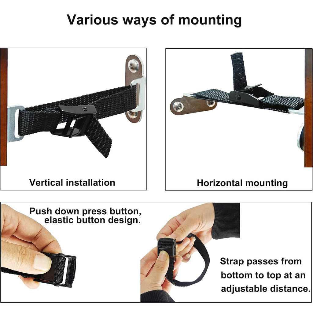 Furniture Anchors for Baby Proofing(2 Sets),Anti Tip Furniture Anchors,Furniture Wall