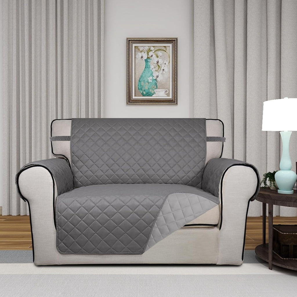 PureFit Reversible Quilted Sofa Cover, Water Resistant Slipcover Furniture Protector, Washable