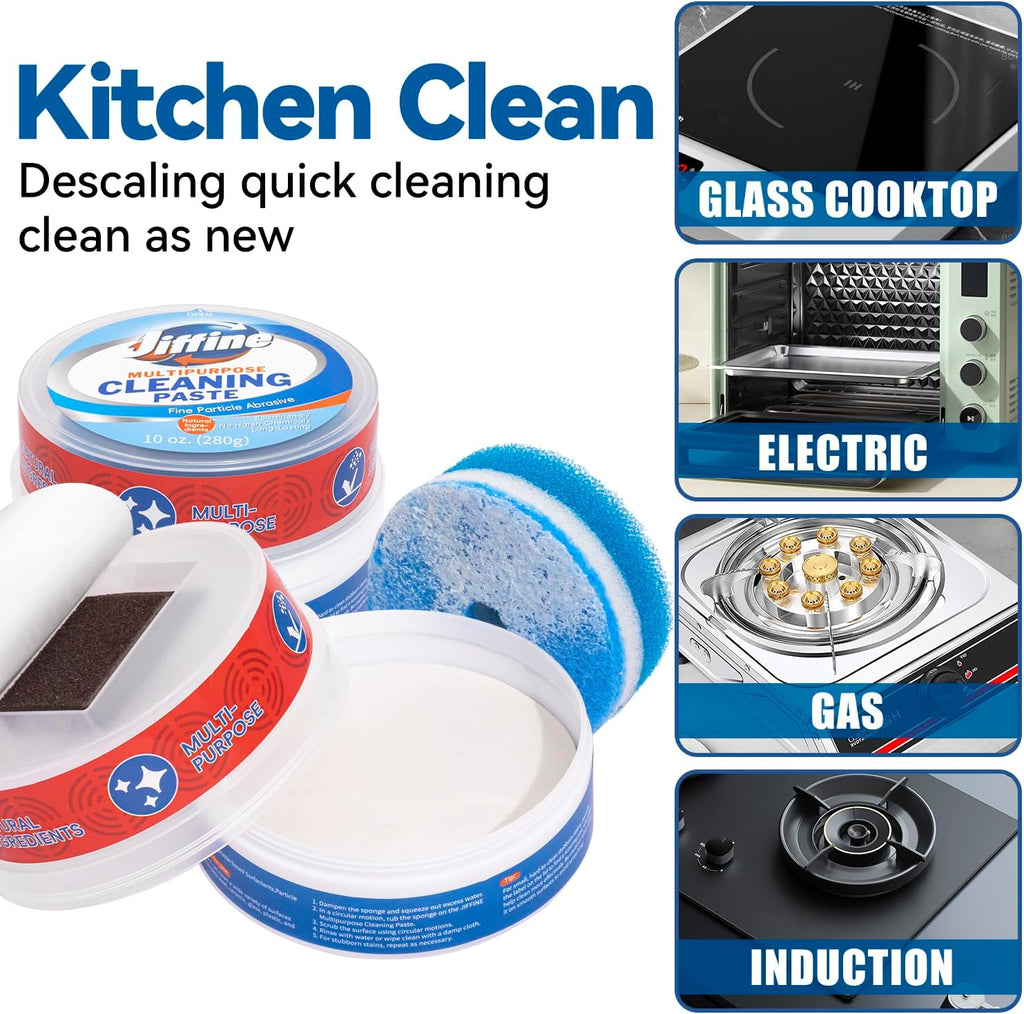 Cooktop Cleaner Paste,the Pink Of Stuff, Miracle All Purpose Cleaning Paste,Easily Remove Burned-On