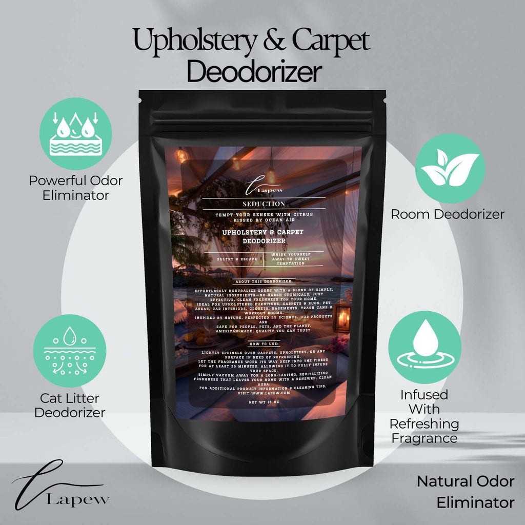 Seduction Carpet Freshener Powder: Powerful Odor Eliminator for Home, Upholstery Deodorizer, Carpet