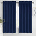 DWCN Bedroom Blackout Curtains 60 x 63 Inches Length 2 Panels Set, Solid Thermal Insulated Energy