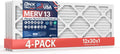 BNX TruFilter 12x30x1 Air Filter MERV 13 (4-Pack) - MADE IN USA - Electrostatic Pleated Air