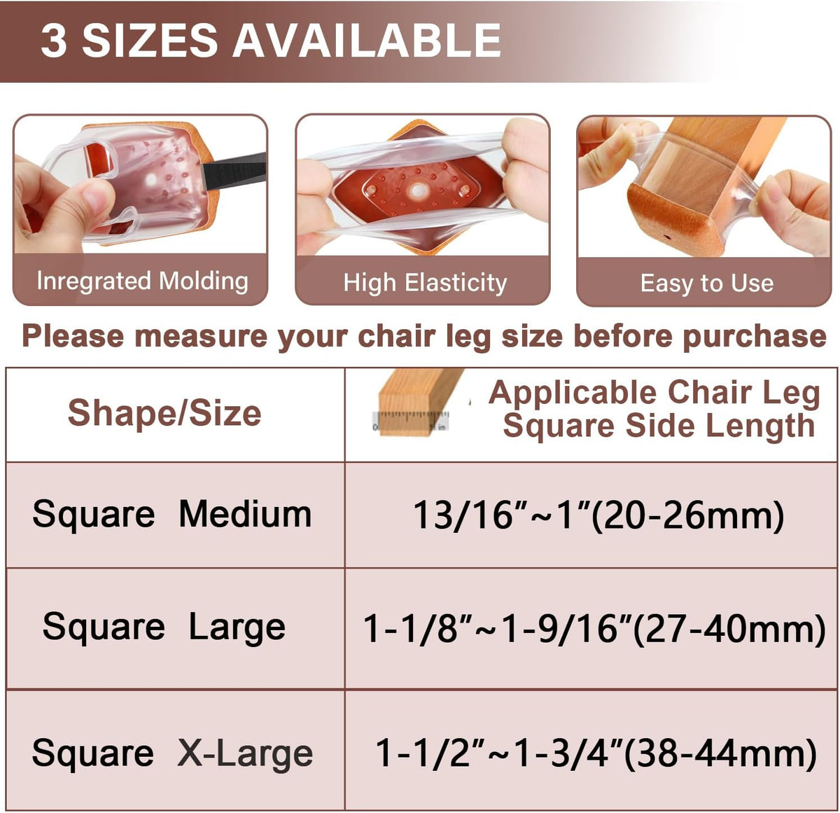 Chair Leg Floor Protectors Chair Leg Protectors for Hardwood Floors Silicone Caps Felt Strengthen