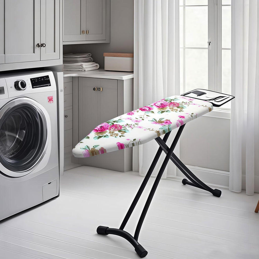 Ironing Board Cover with Two 5MM Thick Feltpads,13"x43"Heat Resistant Replacement Ironing Board