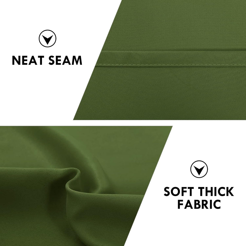 DWCN Christmas Olive Green Room Darkening Blackout Curtains - Thermal Insulated Privacy Energy