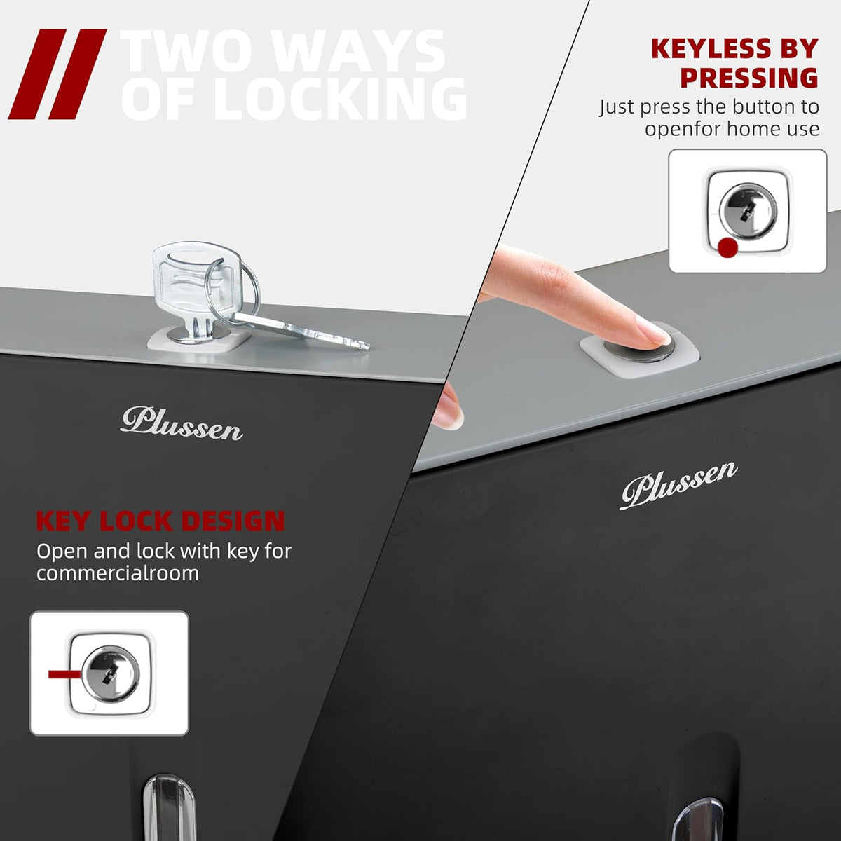 Trifold Paper Towel Dispenser Black Pearl Premium Grade 10⅞” Length X 8¼” High X 3¾” High for