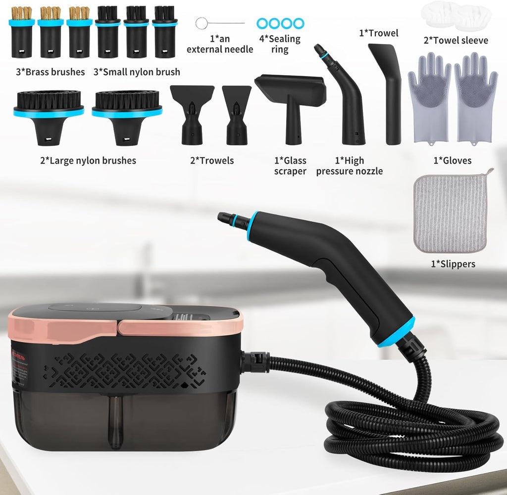 2500W Portable Handheld Steam Cleaner, High Temperature Pressurized Steam Cleaning Large Capacity
