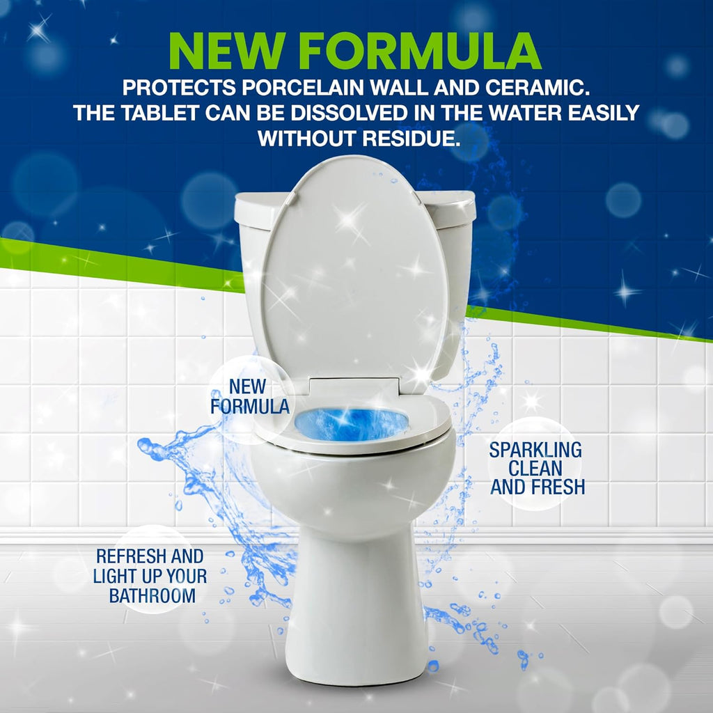 True Fresh Toilet Bowl Cleaner Tablets 24 Pack – Deodorizer & Septic Safe – Deep Cleaning, Odor