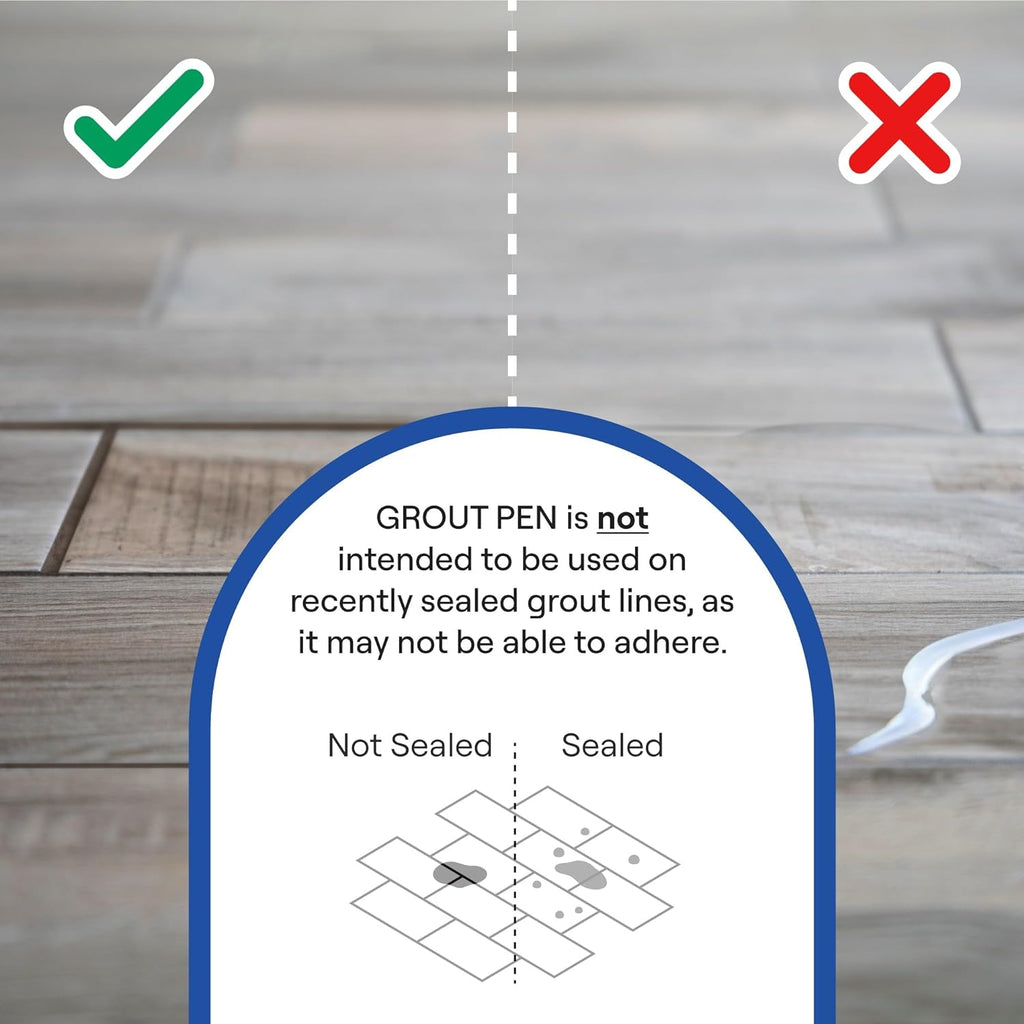 Grout Pen White Tile Paint Marker: Waterproof Grout Paint, Tile Grout Colorant and Sealer Pen