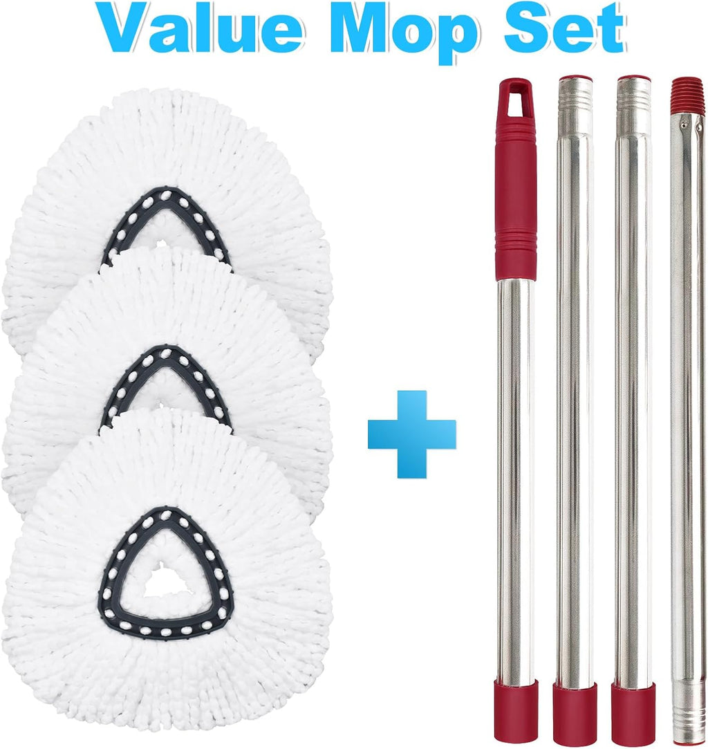 Mop Replace Head for O Cedar, Mop Handle for Ocedar, Mops Heads Replacements for Ocedar Countains