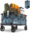 Sekey 220L Collapsible Foldable Wagon with 330lbs Weight Capacity, Heavy Duty Folding Wagon Cart