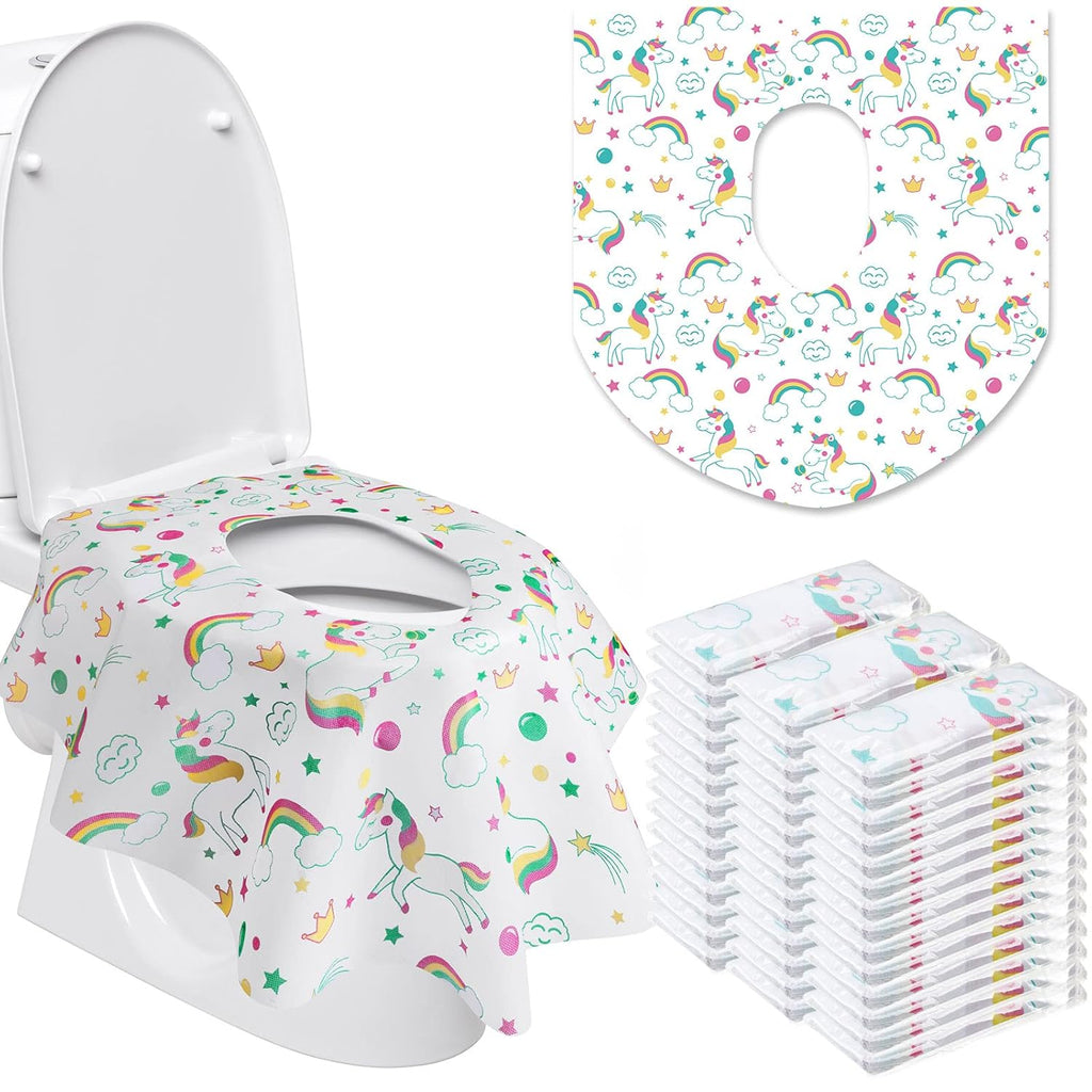 50 Packs Disposable Toilet Seat Covers Extra Large Individually Wrapped for Kids and Adults