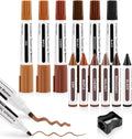 Dual Tip Furniture Markers Touch Up,Upgrade 13 Pcs Wood Markers Furniture Repair Kit,Touch Up Paint