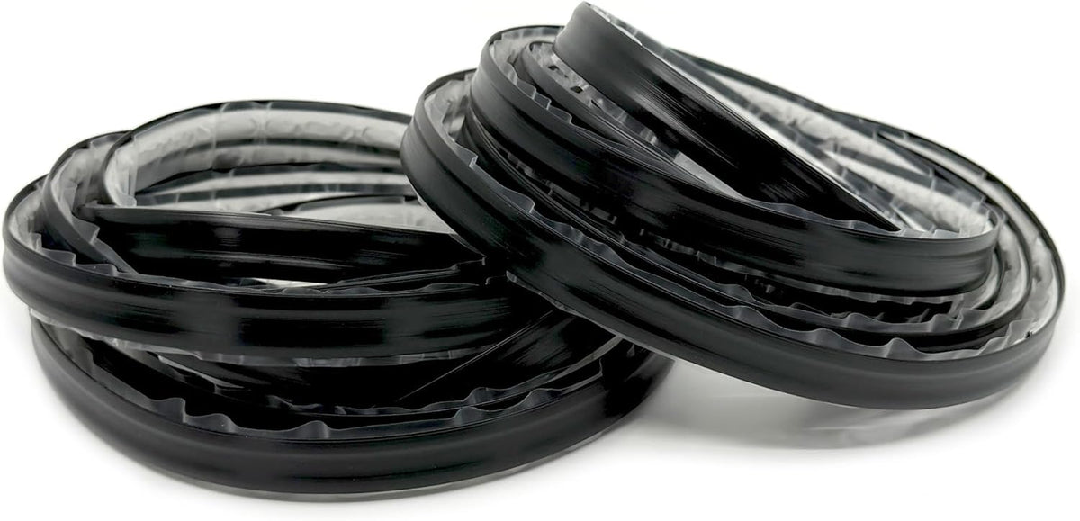 InstaTrim Black New & Improved Caulk Trim, 1/2" by 10', 2-Pack, Flexible, Waterproof for Bathroom