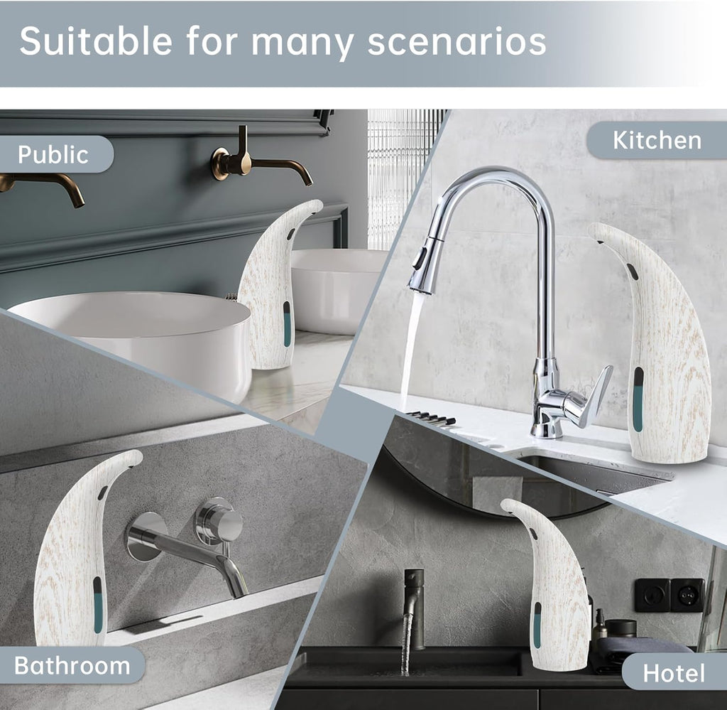 Automatic Liquid Soap Dispenser，300ML Touchless 4 Gear Adjustable,Countertop Electric Battery