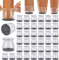 BUMACO 40Pcs Chair Leg Floor Protectors Chair Leg Protectors for Hardwood Floors Silicone Pads