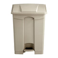 Safco Step On Plastic Trash Can with Foot Pedal, 17 Gallon Garbage Can for Kitchen, Indoor or