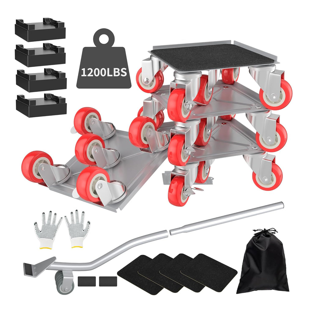 Furniture Dolly,Furniture Movers with 5 Wheels,Carbon Steel Panel Heavy Duty Dolly,Furniture Lifter