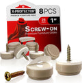 Chair Glides X-PROTECTOR – 8 PCS 1" Furniture Glides – Screw-On Chair Sliders – Premium Chair Leg