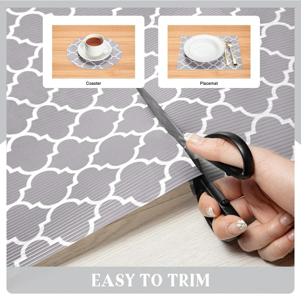 Glotoch Non Adhesive Shelf Liner for Kithchen Cabinets,Non Slip Drawer Liners for