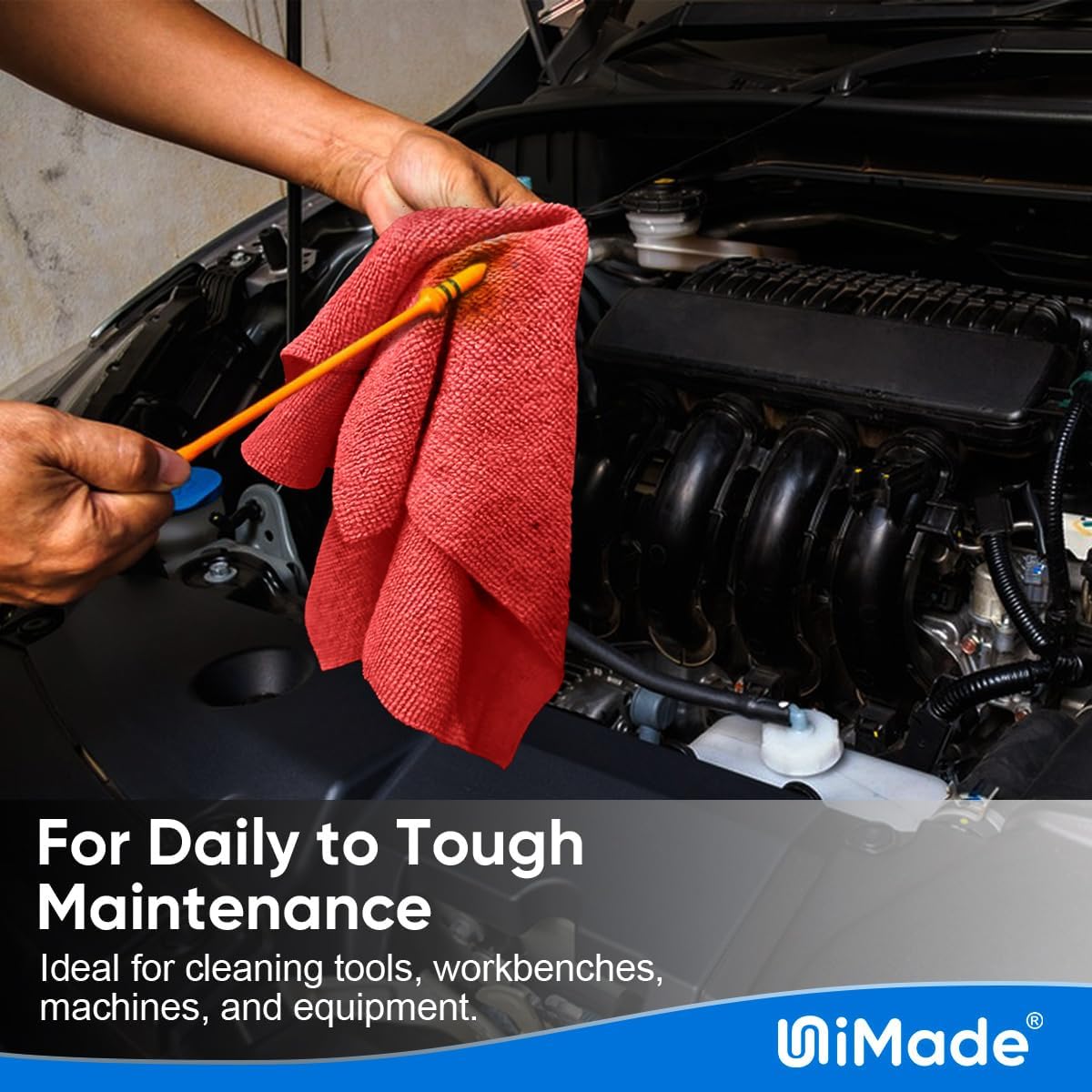 Shop Towel Rag, 200 Pack Reusable Rags Bulk Microfiber Cleaning Cloth Lint Free Towels for Car