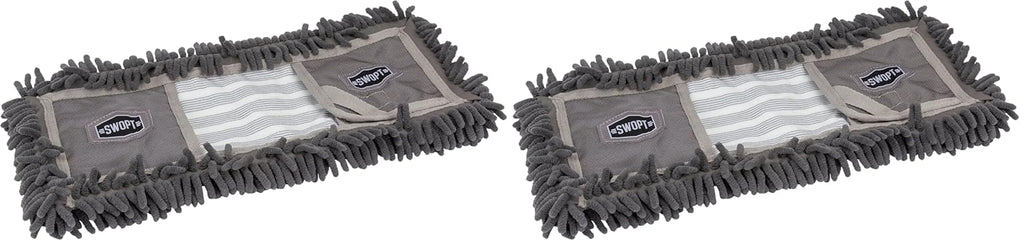 SWOPT 18” Microfiber Dust Mop Refill – Cleaning Pad for Use on Wood, Laminate, Tile