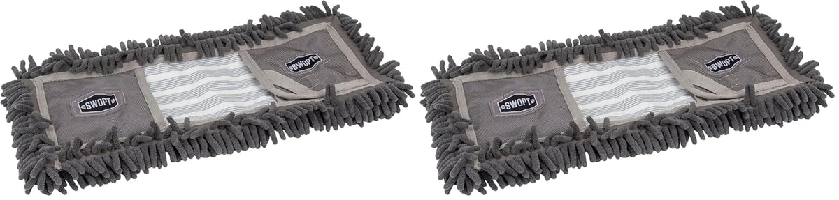 SWOPT 18” Microfiber Dust Mop Refill – Cleaning Pad for Use on Wood, Laminate, Tile