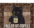 Vintage Cat Dish Drying Mat for Kitchen Counter Absorbent Reversible Retro Coffee Drying Pad