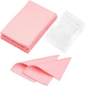 28 Pcs Jewelry Polishing Cloth for Sterling Silver Jewelry, Pink Cleaner Cloth for Rings, Includes