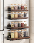 Walnut Magnetic Spice organizer for Refrigerator Wall Mount Spice Rack Magnetic Fridge Shelf Spice