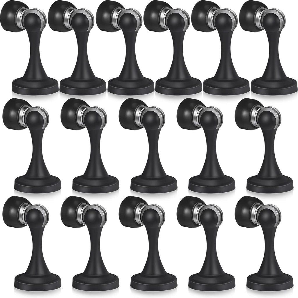 16 Pcs Magnetic Door Stoppers Stainless Steel Door Stops Magnetic Catch Holder with Screws for Wall