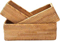 Rattan Storage Baskets, Wicker Baskets for Organizing, Hand Woven Fruit Basket, Decorative Baskets