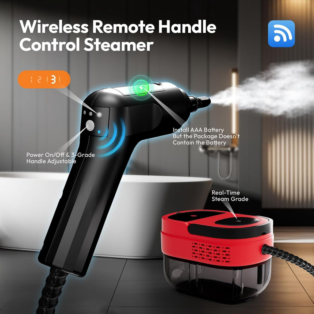 Steam Cleaner, 2500w Steamer for Cleaning, 3-Garde Adjustable Handle, 1.6L Water Tank, Steam