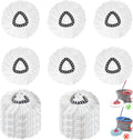 12 Pack Spin Mop Replacement Heads, 100% Microfiber Spin Mop Refill for Easy Wring Compatible with