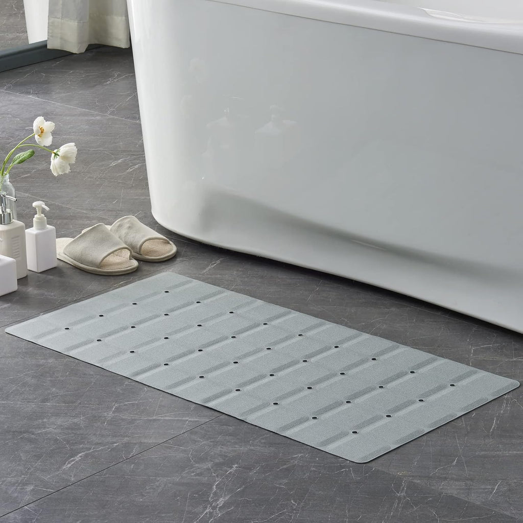 Foldable Silicone Bathtub Mat: Jumbo Size Heavy Duty Safety Bath Mat for Tub Without Suction Cups