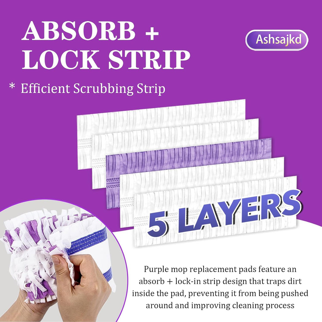 30 Pack Disposable Power Mop Refills Compatible for Swiffer Power Mop(13-15in), Multi-Surface Spray