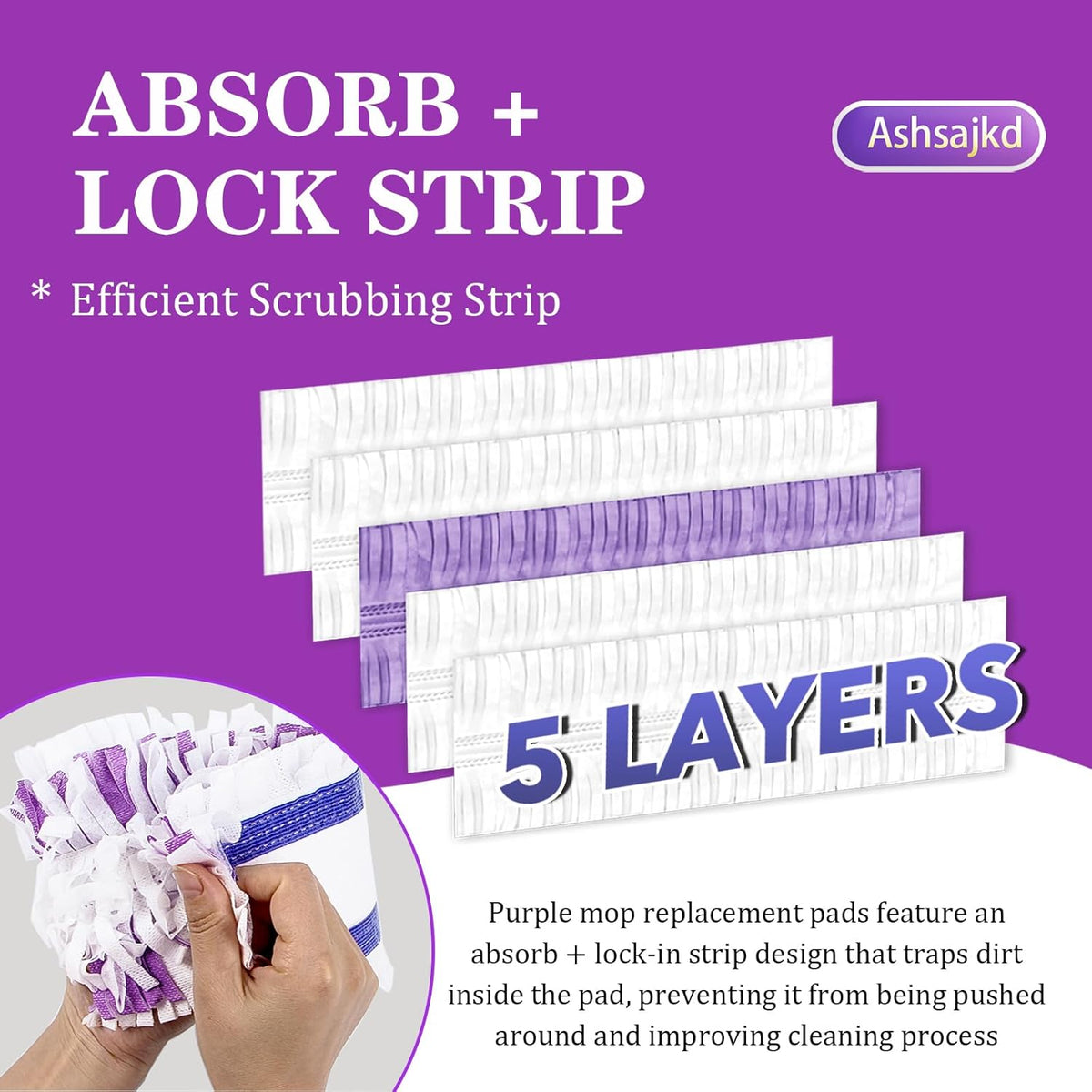 30 Pack Disposable Power Mop Refills Compatible for Swiffer Power Mop(13-15in), Multi-Surface Spray