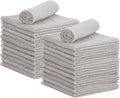 Superio Cotton Terry Washcloths Grey Towels 100% Cotton Cleaning Cloth 16" Rags Wash Clothes for