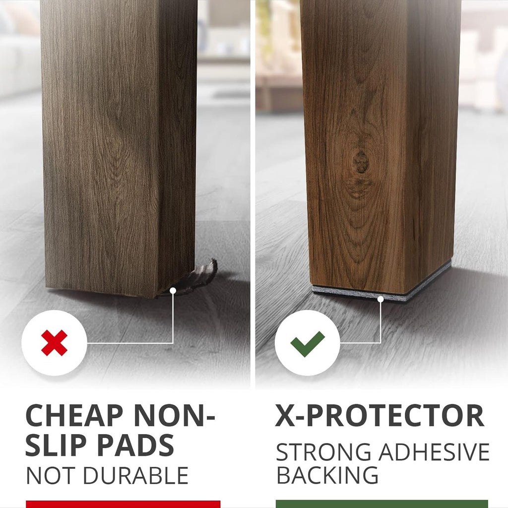 Non Slip Furniture Pads X-PROTECTOR - 8 PCS 4" - Premium Furniture Grippers! Rubber Feet Hardwood