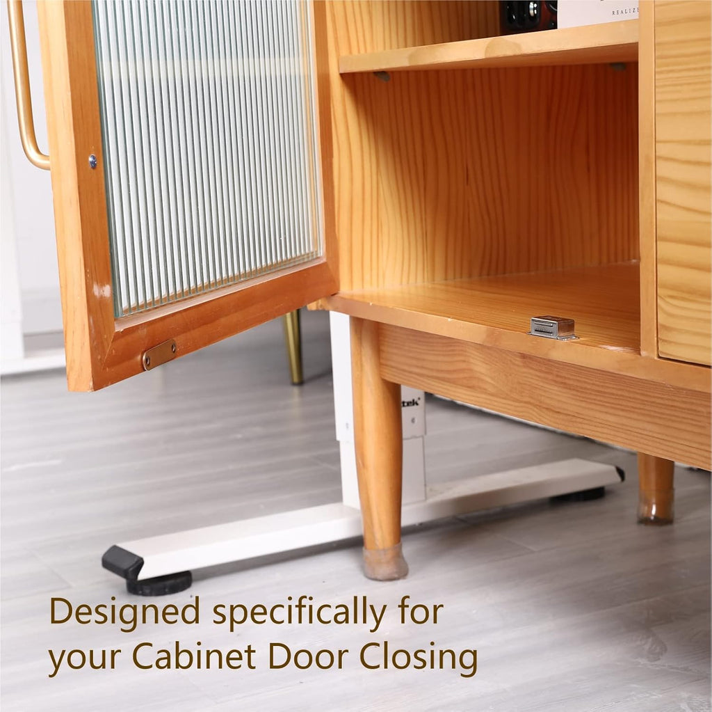 Mousike Cabinet Magnets 30lb Stainless Steel Magnetic Door Catch with Strong Magnetic for Kitchen