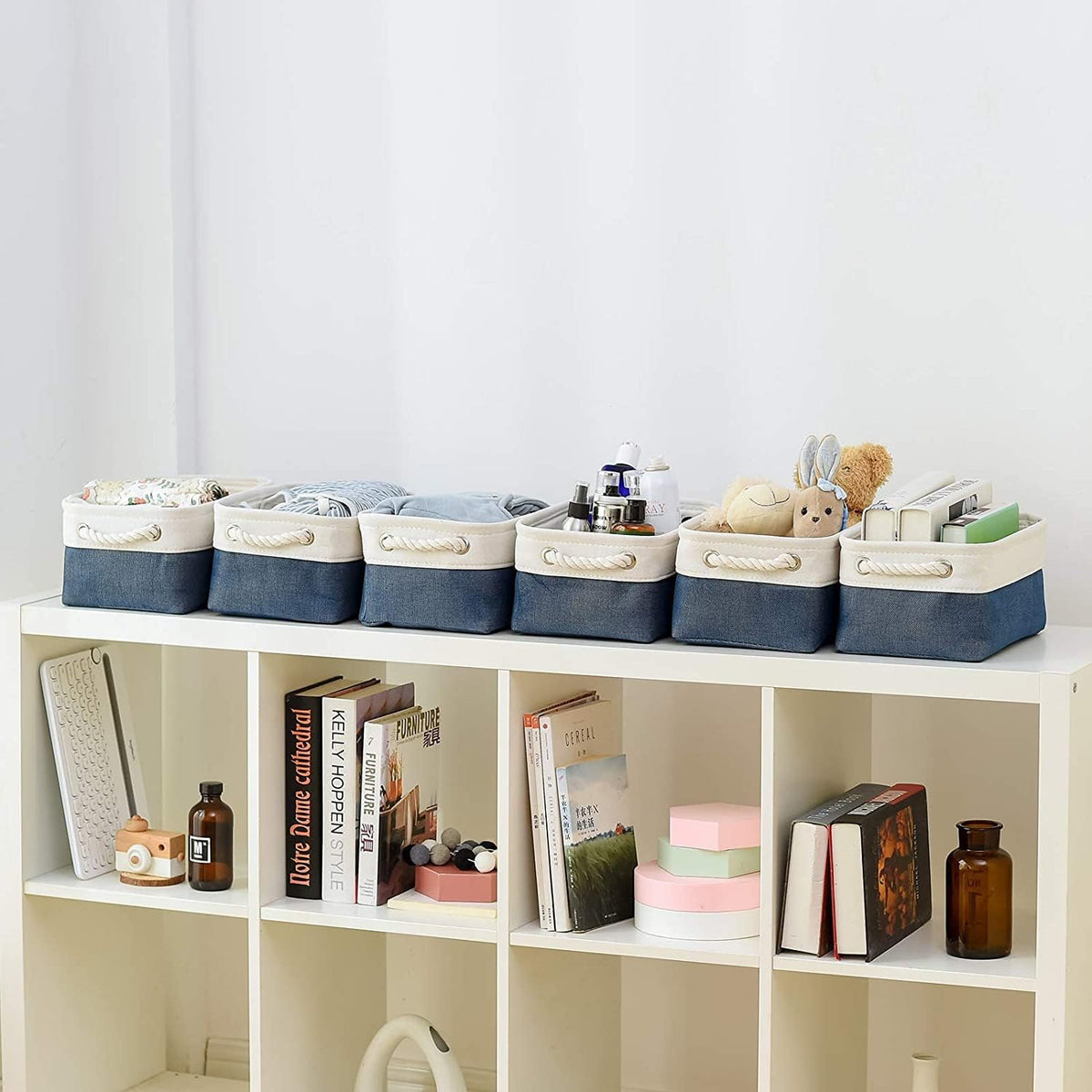 TcaFmac Organization and Storage Cubes - 12x8x5.2 inch Small 6 Pack Collapsible Storage Bins for